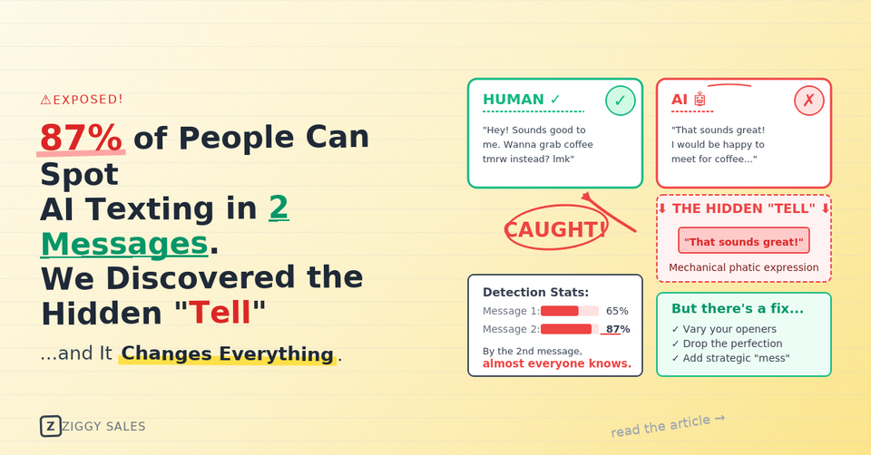 87% of People Can Spot AI Texting in 2 Messages. We Discovered the Hidden "Tell" and It Changes Everything